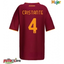 Camiseta AS Roma Bryan Cristante #4 Primera Equipación para mujer 2025-26 manga corta
